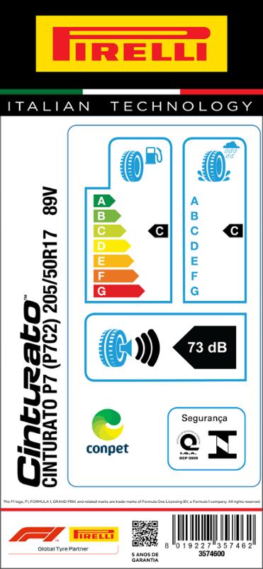 CINTURATO P7™ (P7C2) 205/50R17 | Pirelli