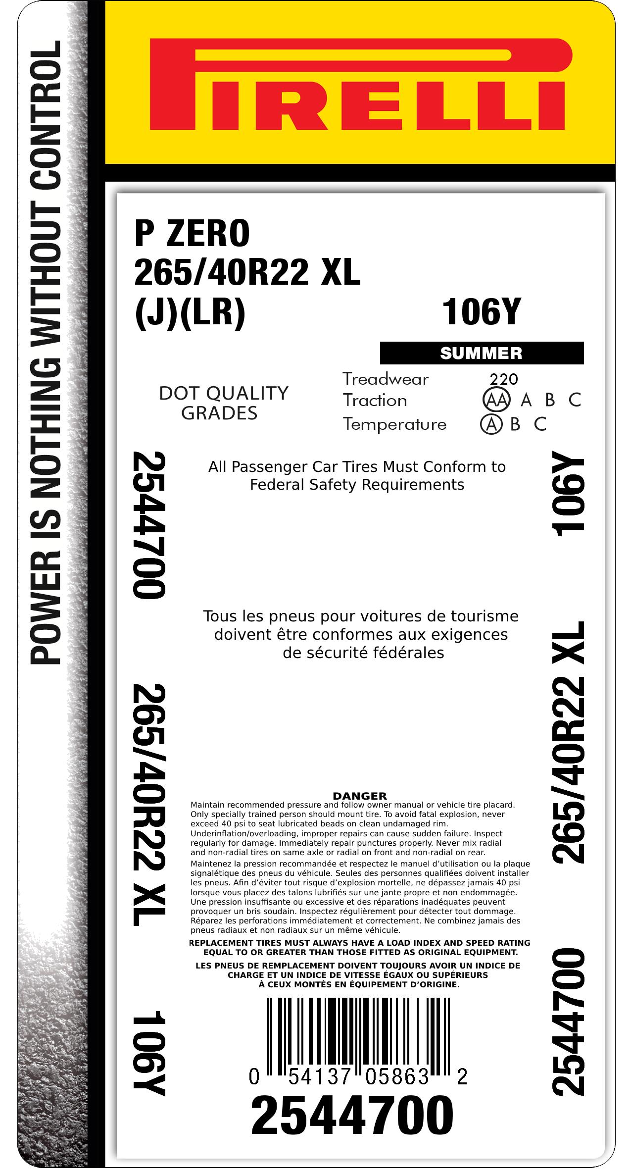 確認(ㅅ´ ˘ `) 265/40r22 Size Tires: choose the best for your car | Pirelli