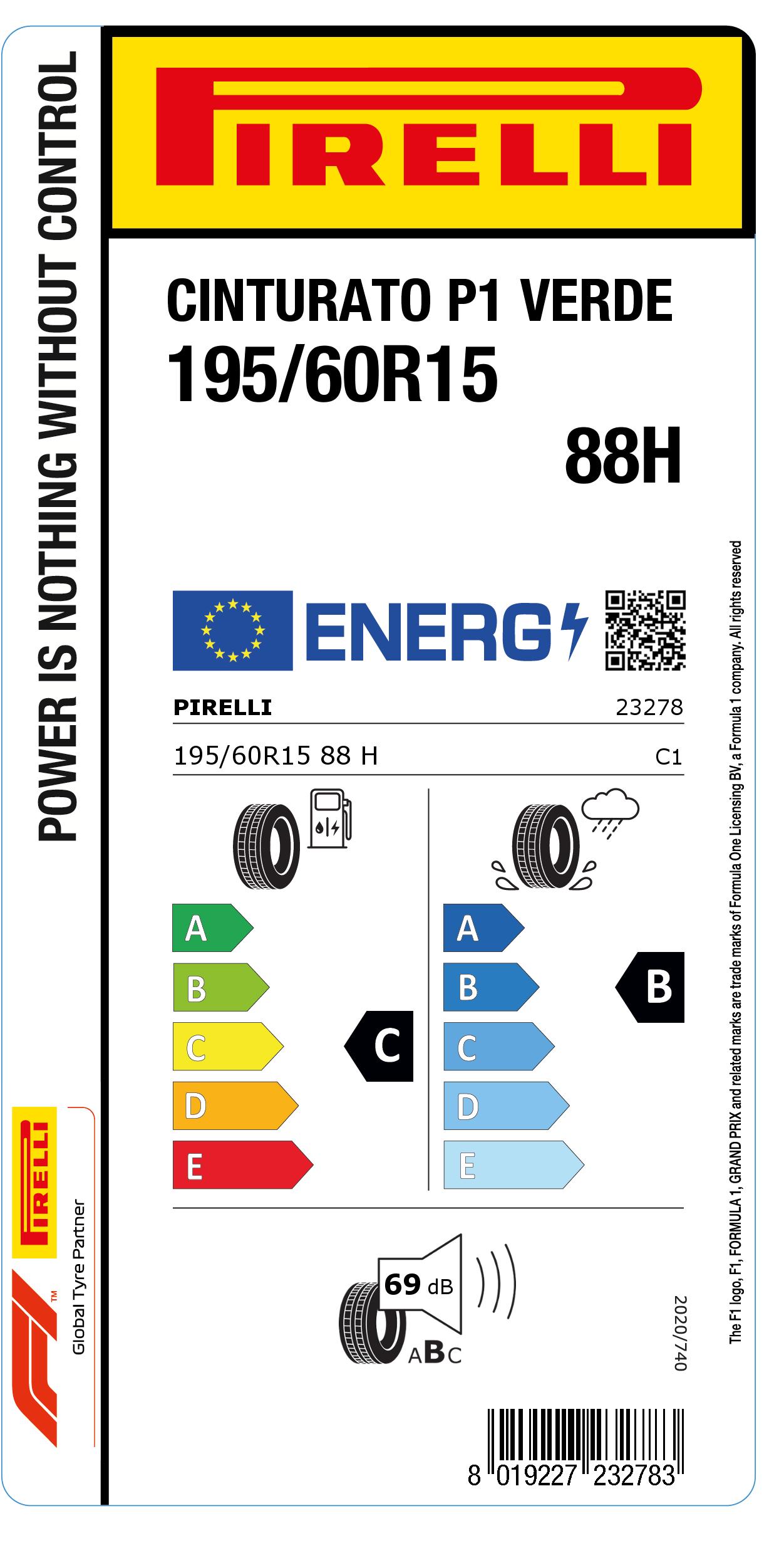 PIRELLI P1-VER 195/60 R15 88 H - Afbeelding 3