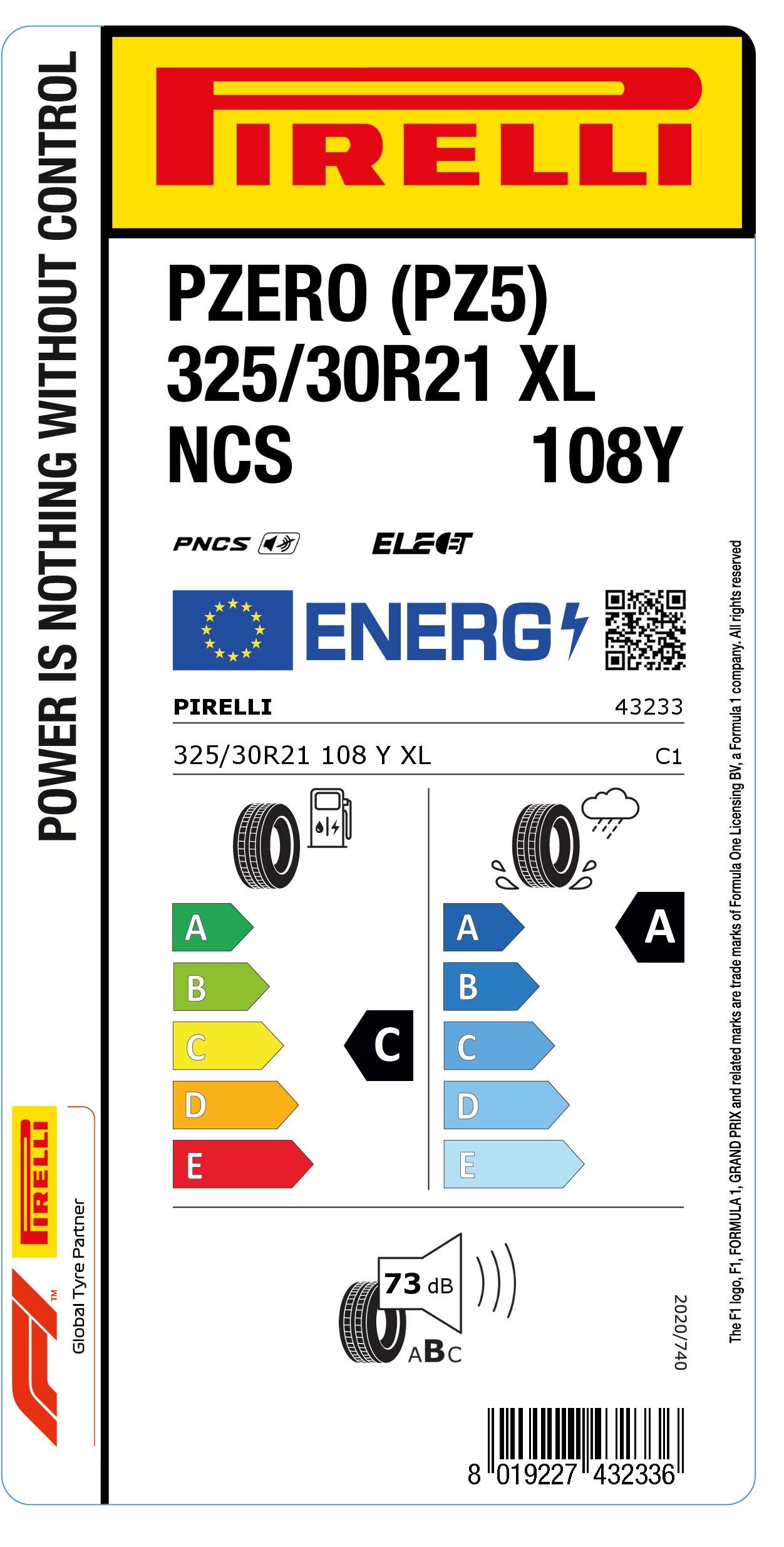 325/30r21 PORSCHE tire | Pirelli