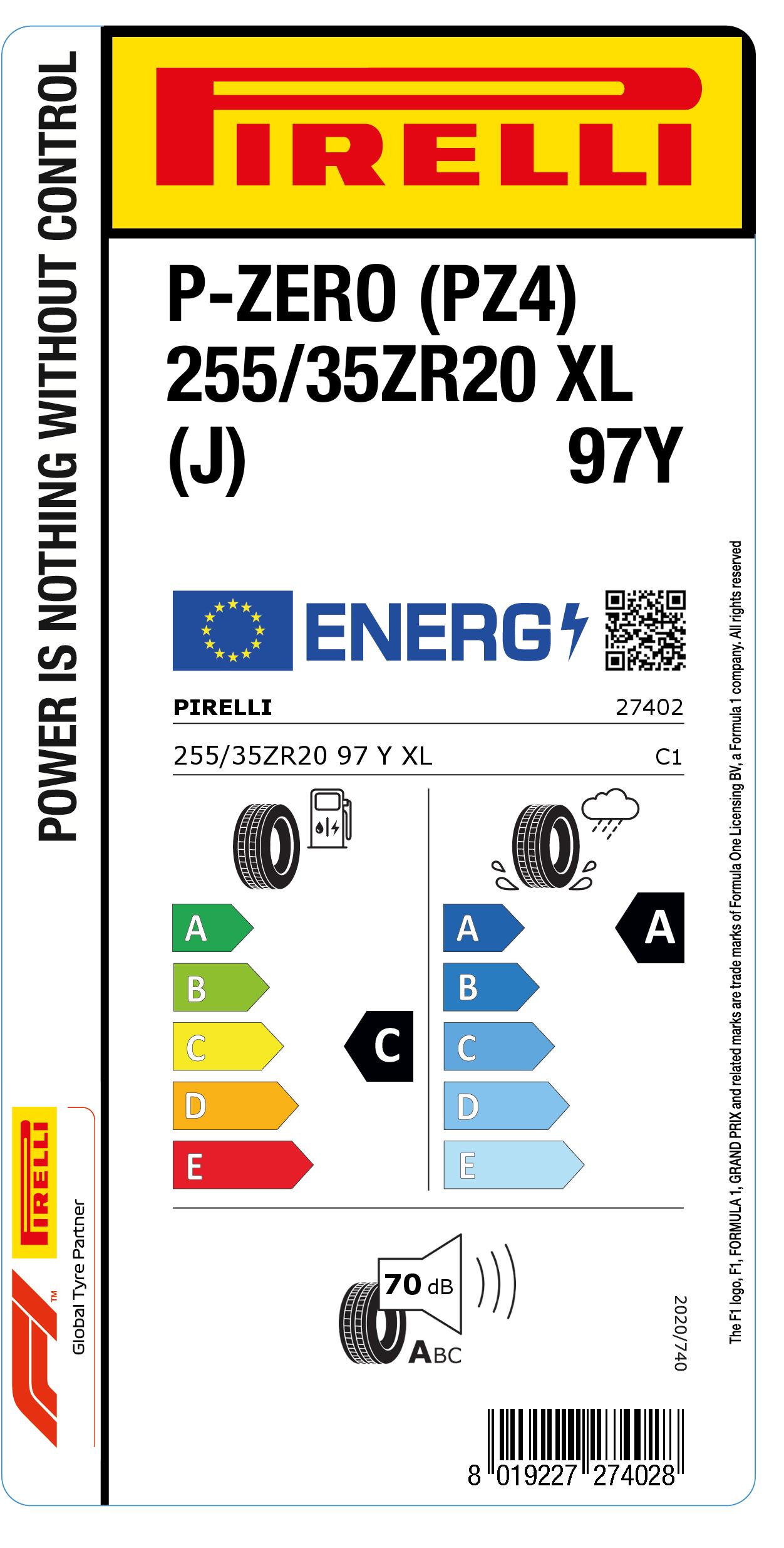 P ZERO™ (PZ4) 255/35R20 97W XL VOLVO PNCS | Pirelli