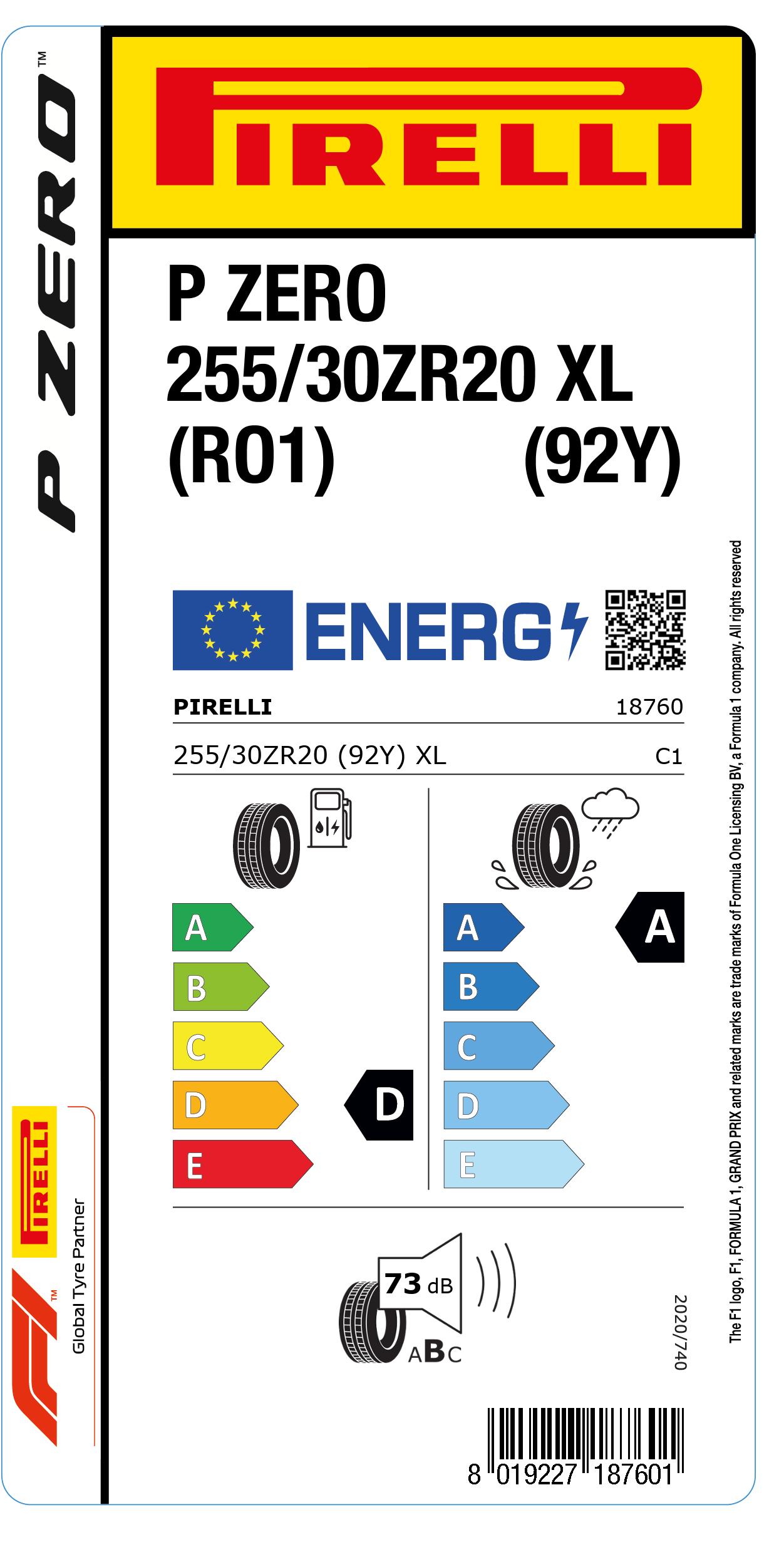 255/30R20 (92Y) tyre | Pirelli 255/30R20 (92Y) tyre | Pirelli