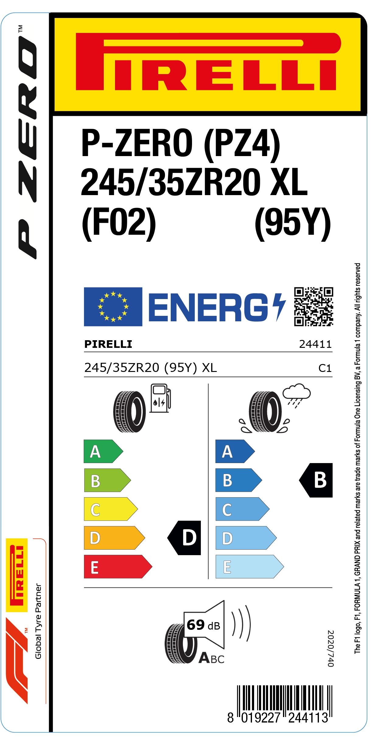 P ZERO™ (PZ4) 245/35R20 | Pirelli