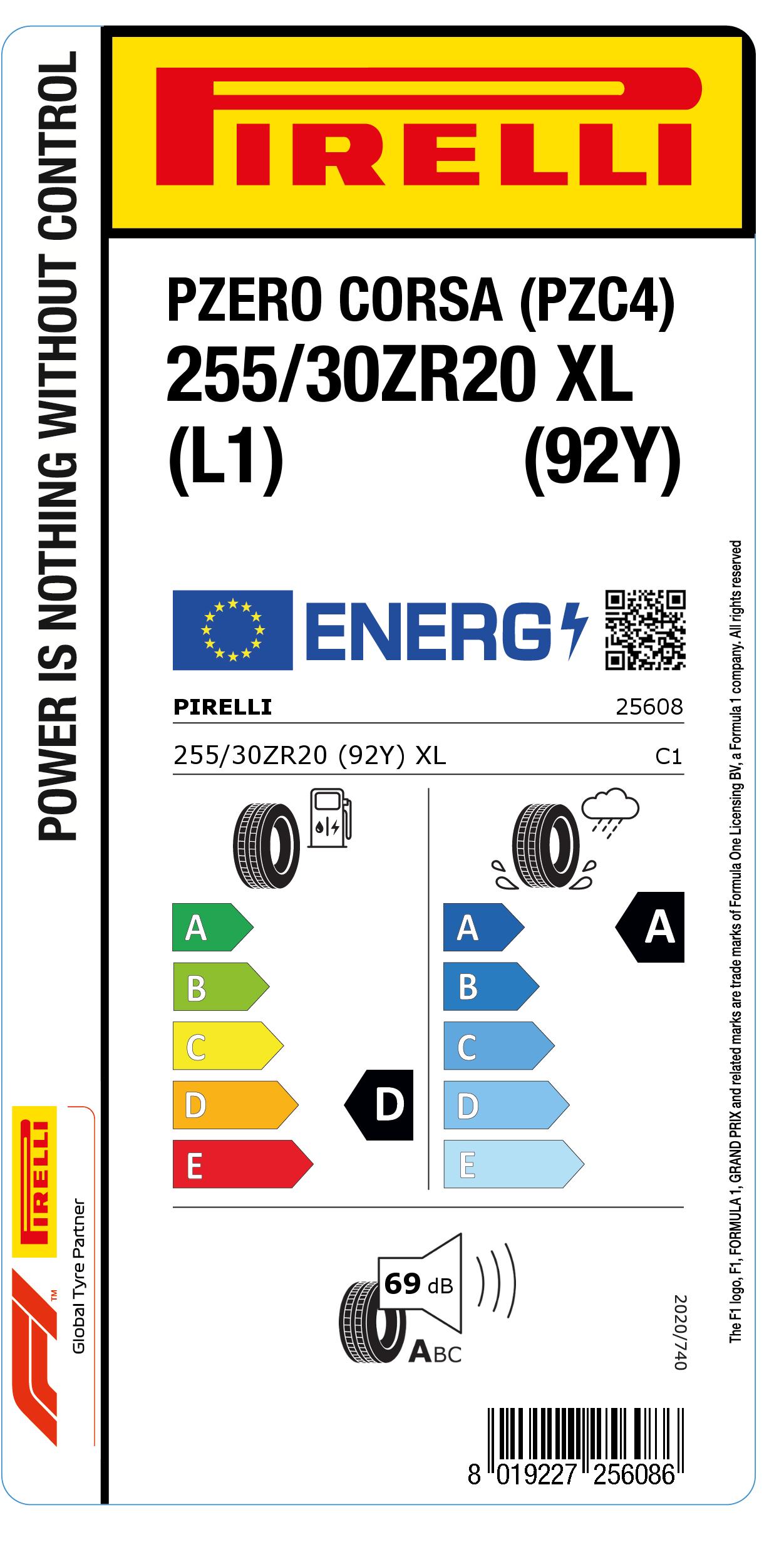 255/30r20 (92Y) tyre | Pirelli