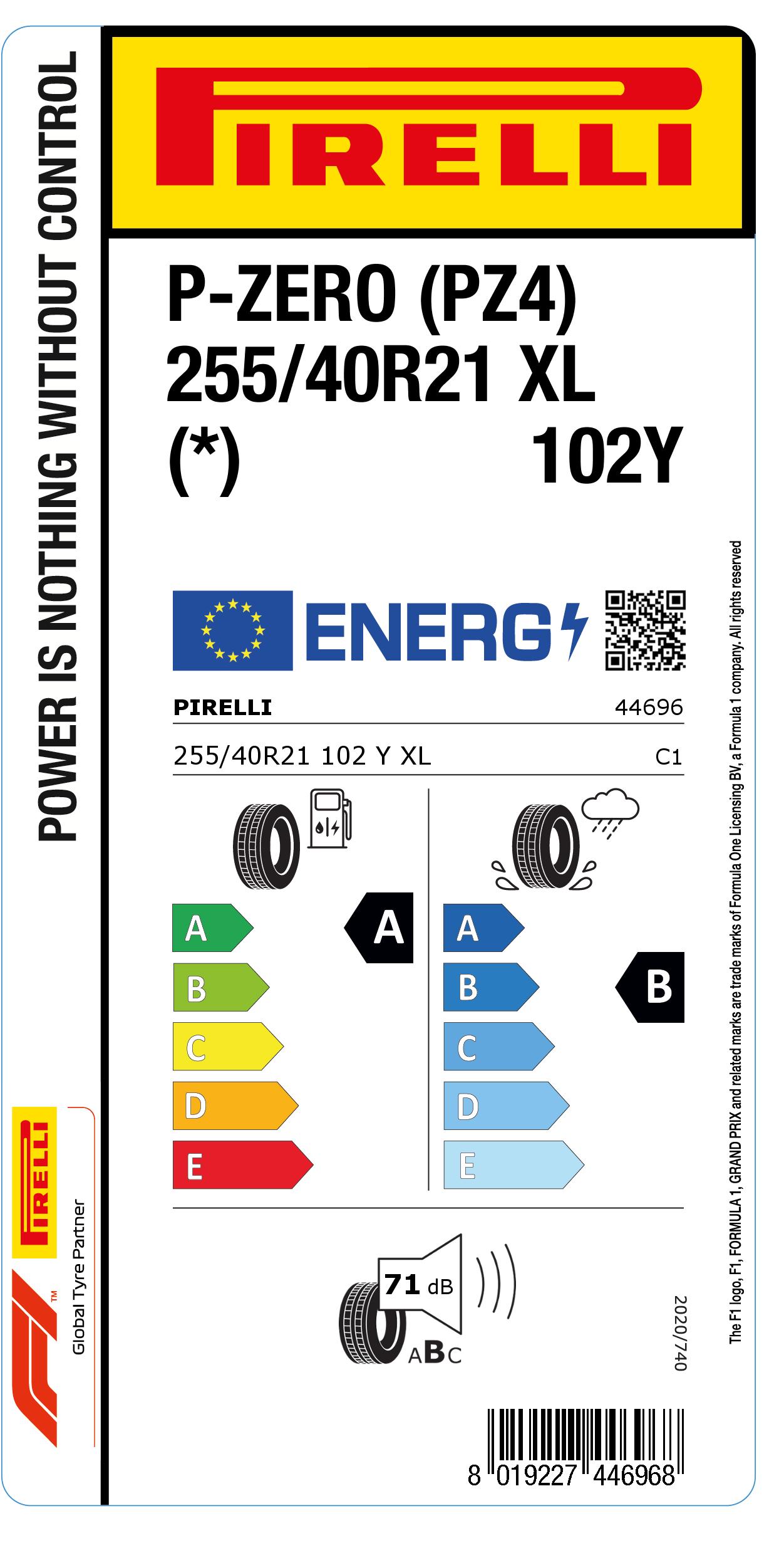 P ZERO™ (PZ4) 255/40R21 | Pirelli