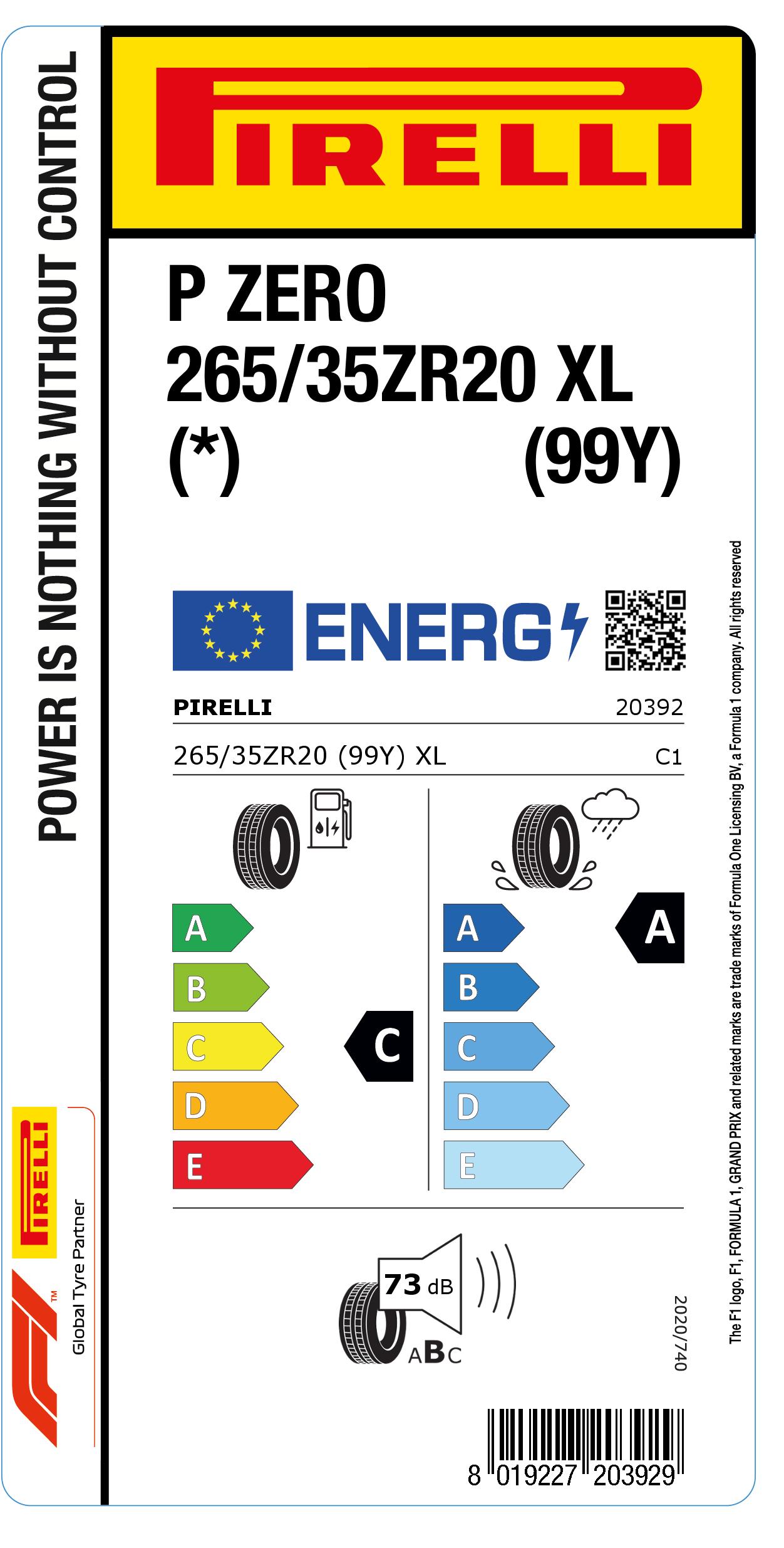 Pneumatico Estivo Pirelli P-Zero PZ4 265/35R20 95Y - Ultra High Performance - 3