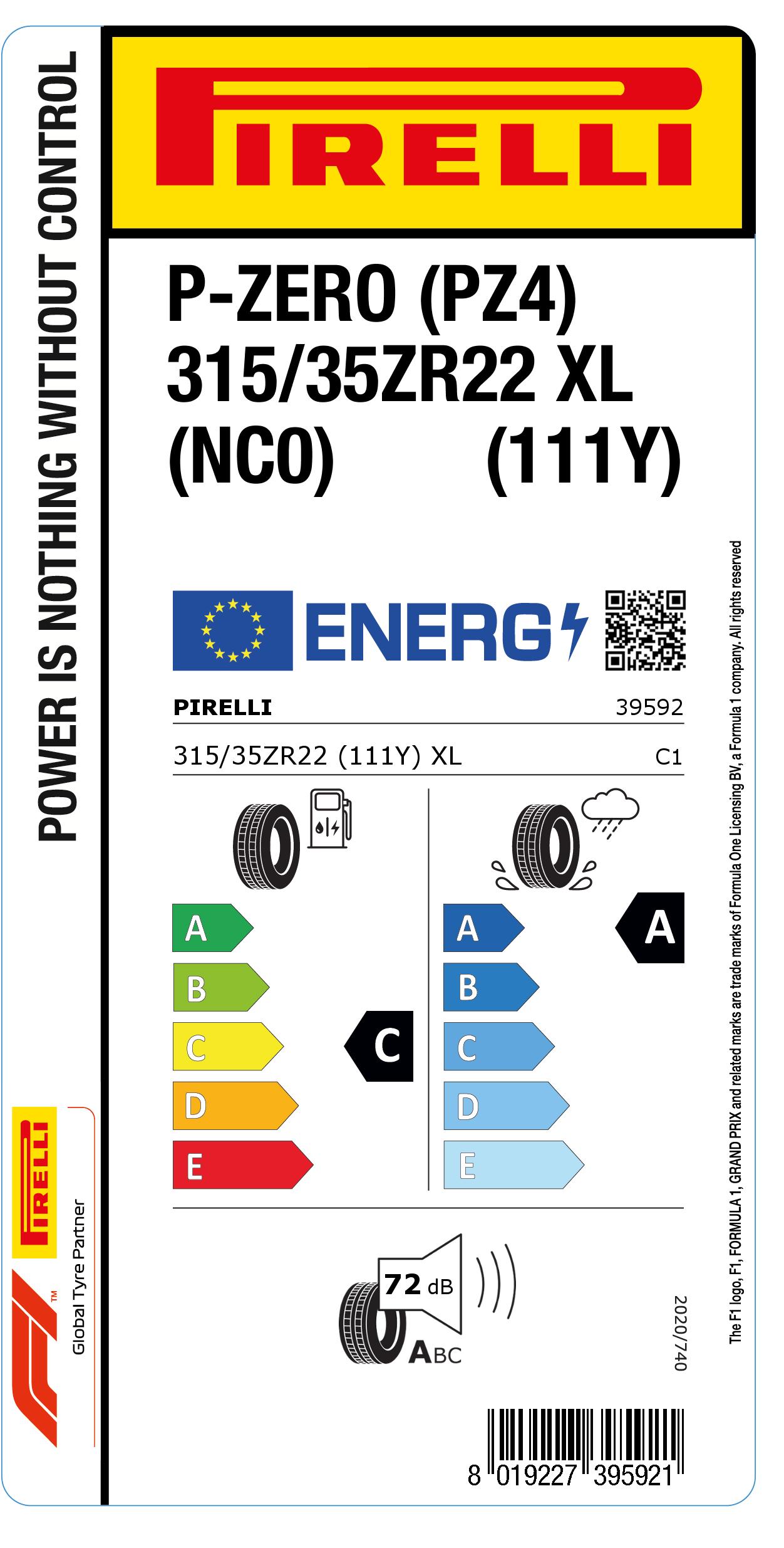 P ZERO™ (PZ4) 315/35R22 111Y XL ZEEKR ELECT | Pirelli