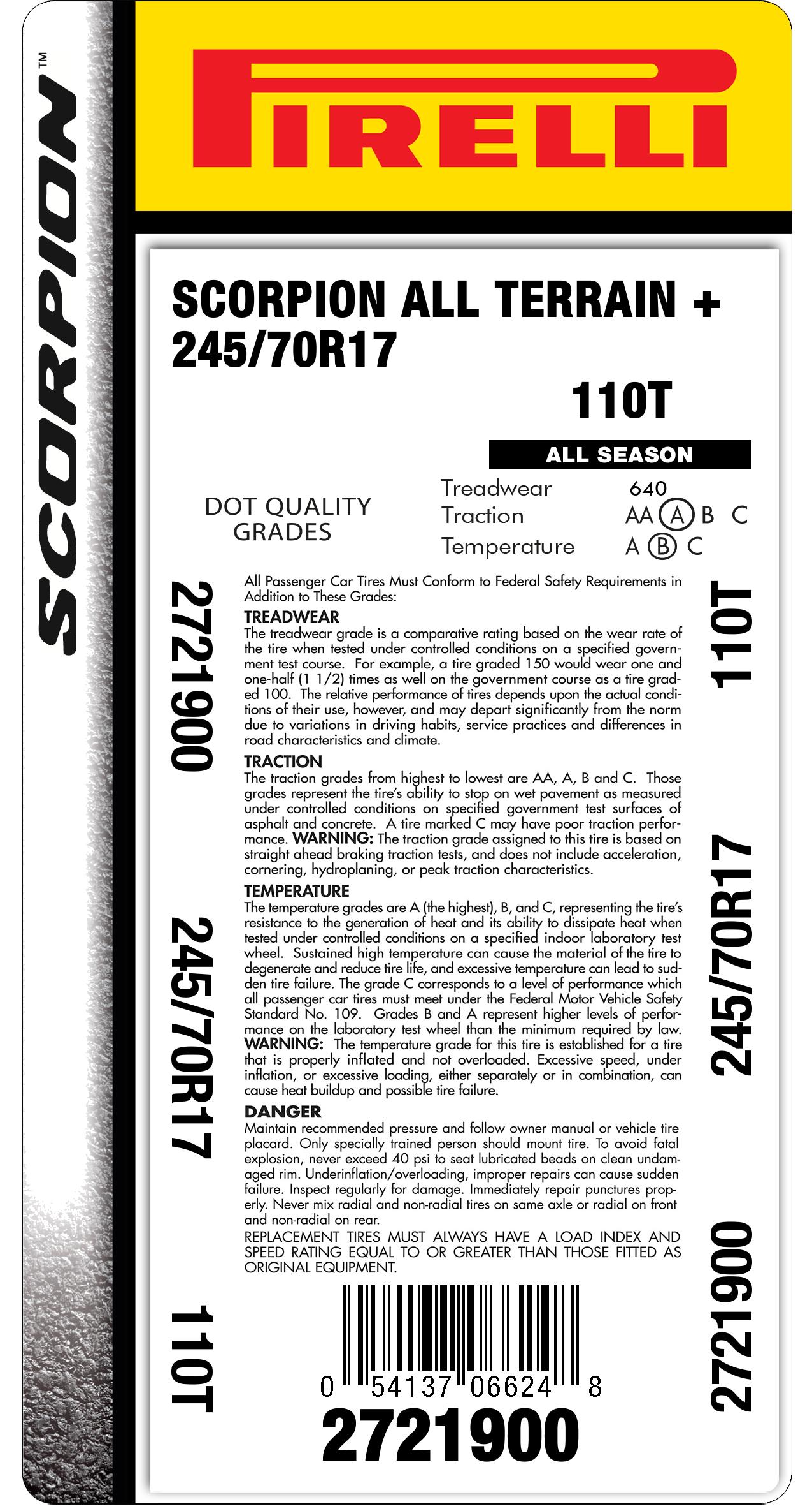 245/70R17 | SCORPION™ TERRAIN ALL PLUS Pirelli