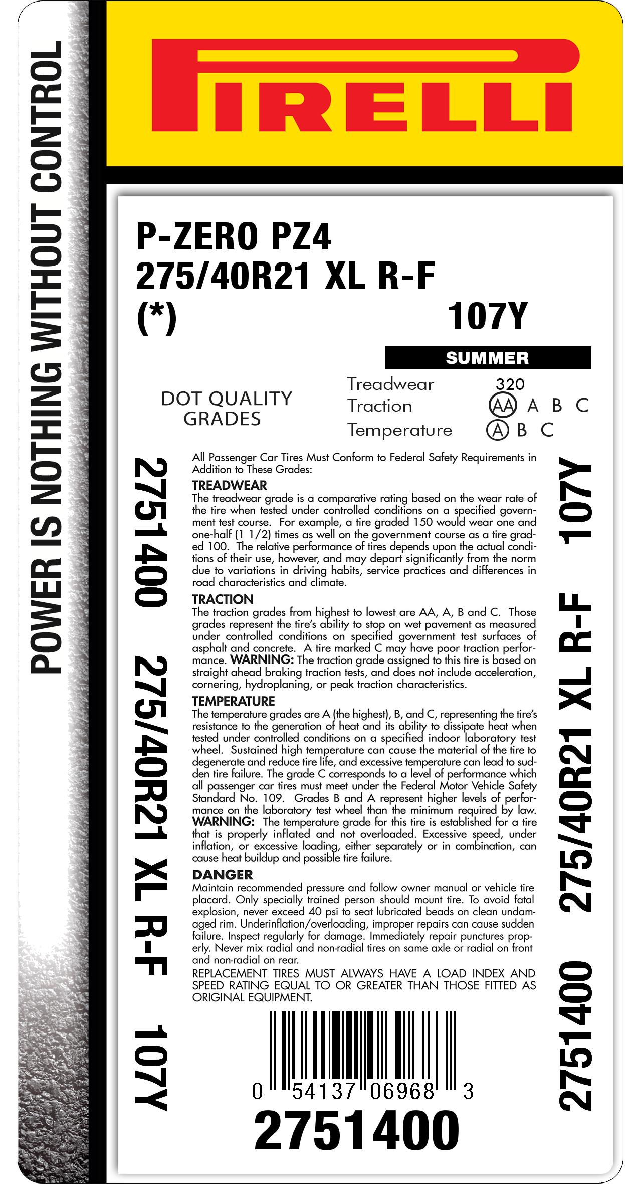 275/40r21 BMW tire | Pirelli