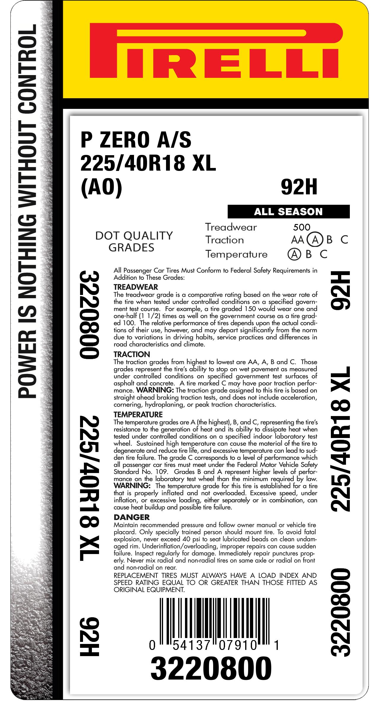 225/40r18 BMW tire | Pirelli