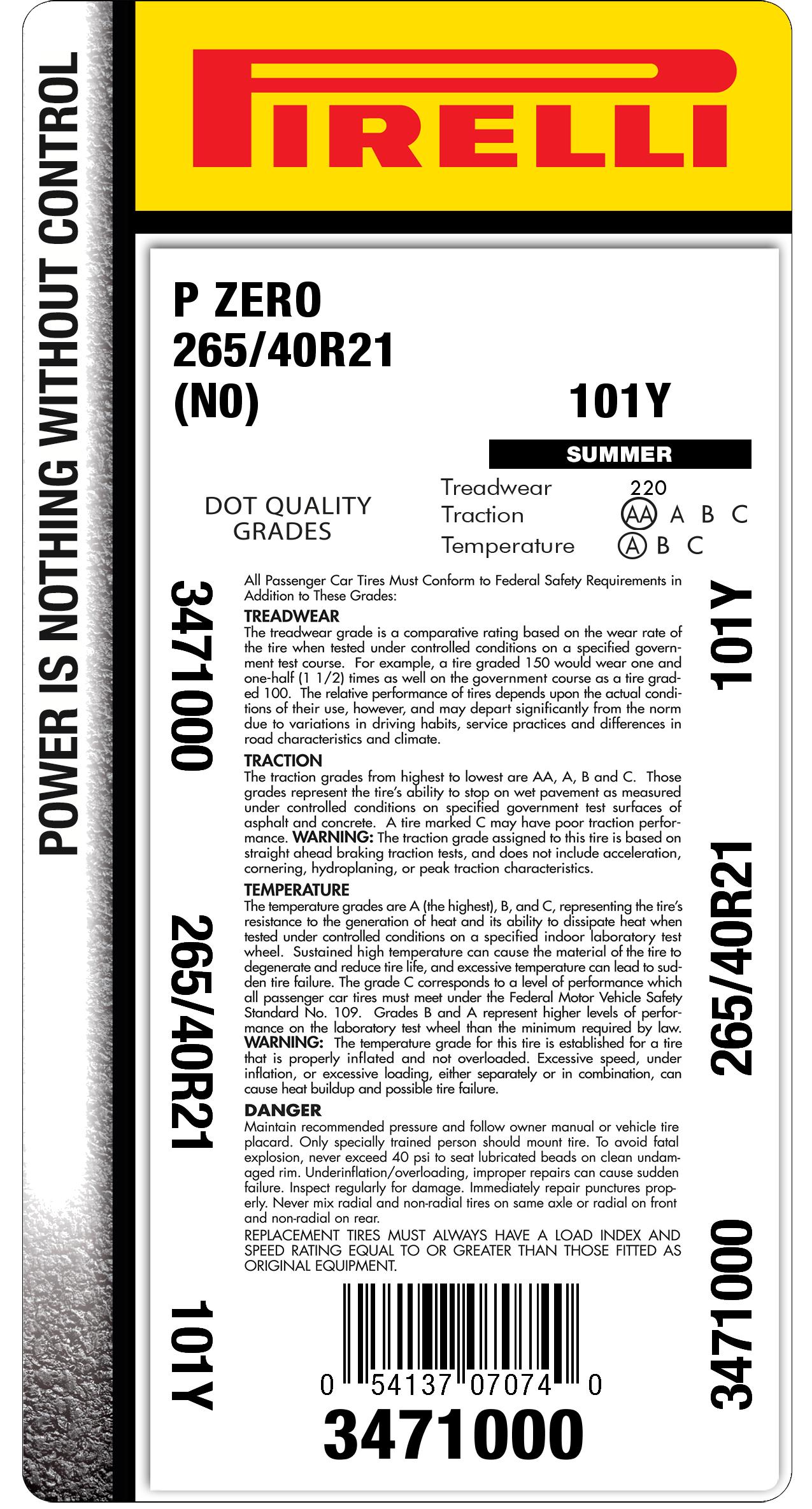 ピレリ P-ZERO 265/40 R21 101Y NO 2本 ピレリ P ZERO 265/40ZR19 (98Y) N1 価格比較 - 価格.com