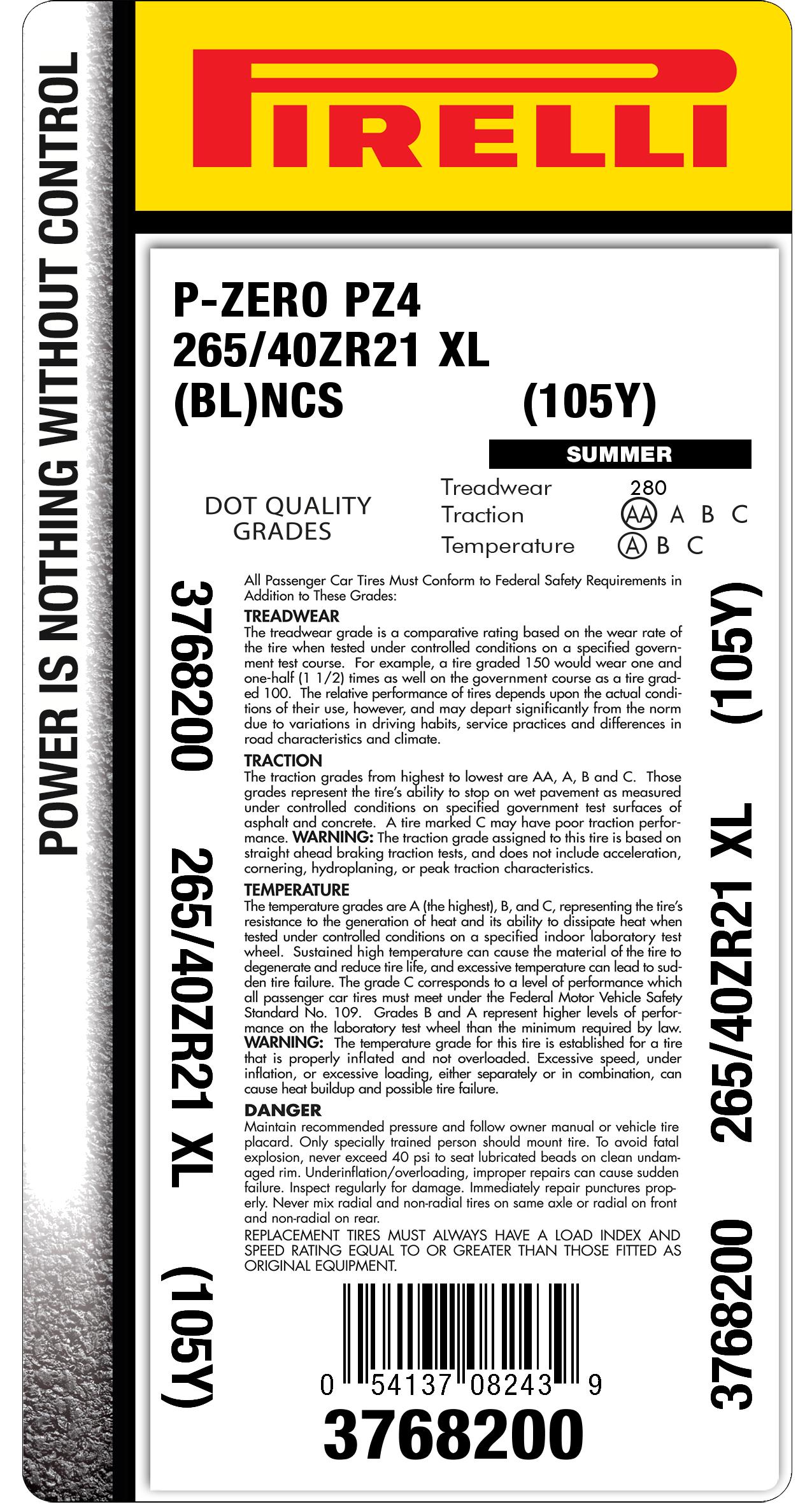 265/40r21 105H tire | Pirelli