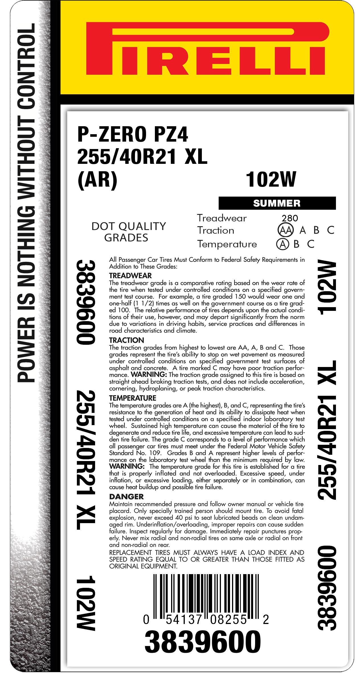255/40r21 SEAL INSIDE™ tire | Pirelli