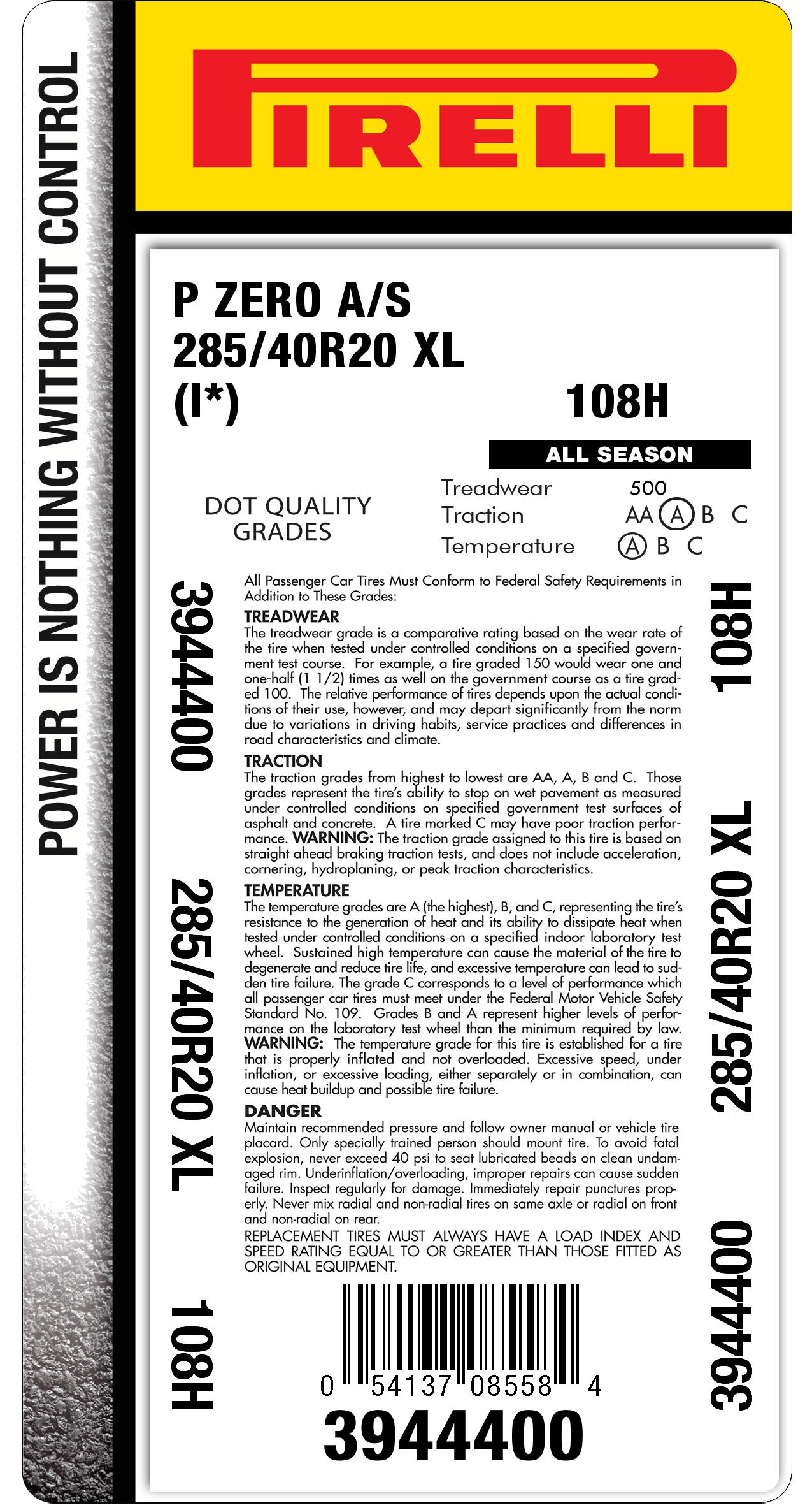 285/40r20 MERCEDES tire | Pirelli