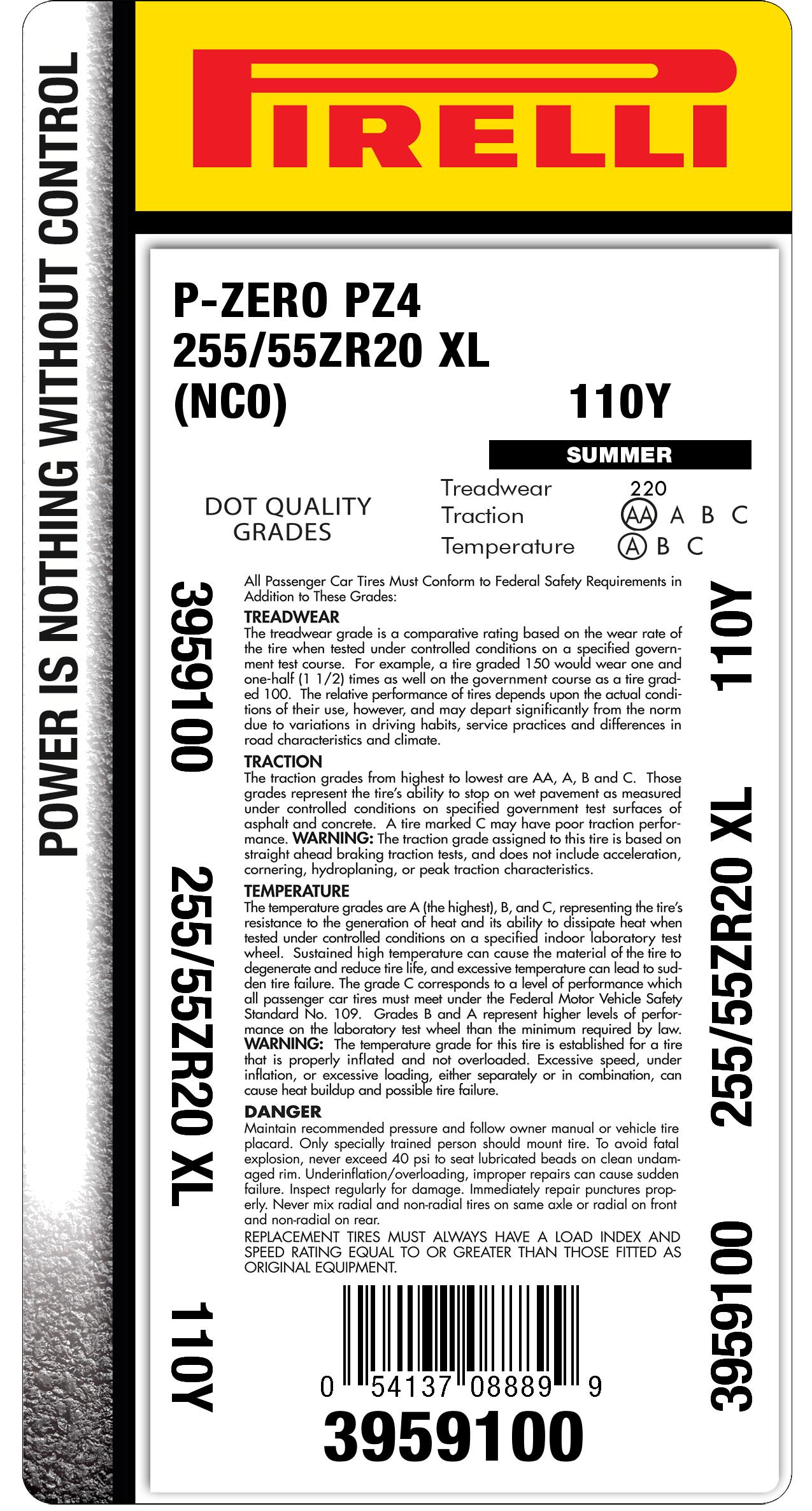 255/55r20 107H tire | Pirelli