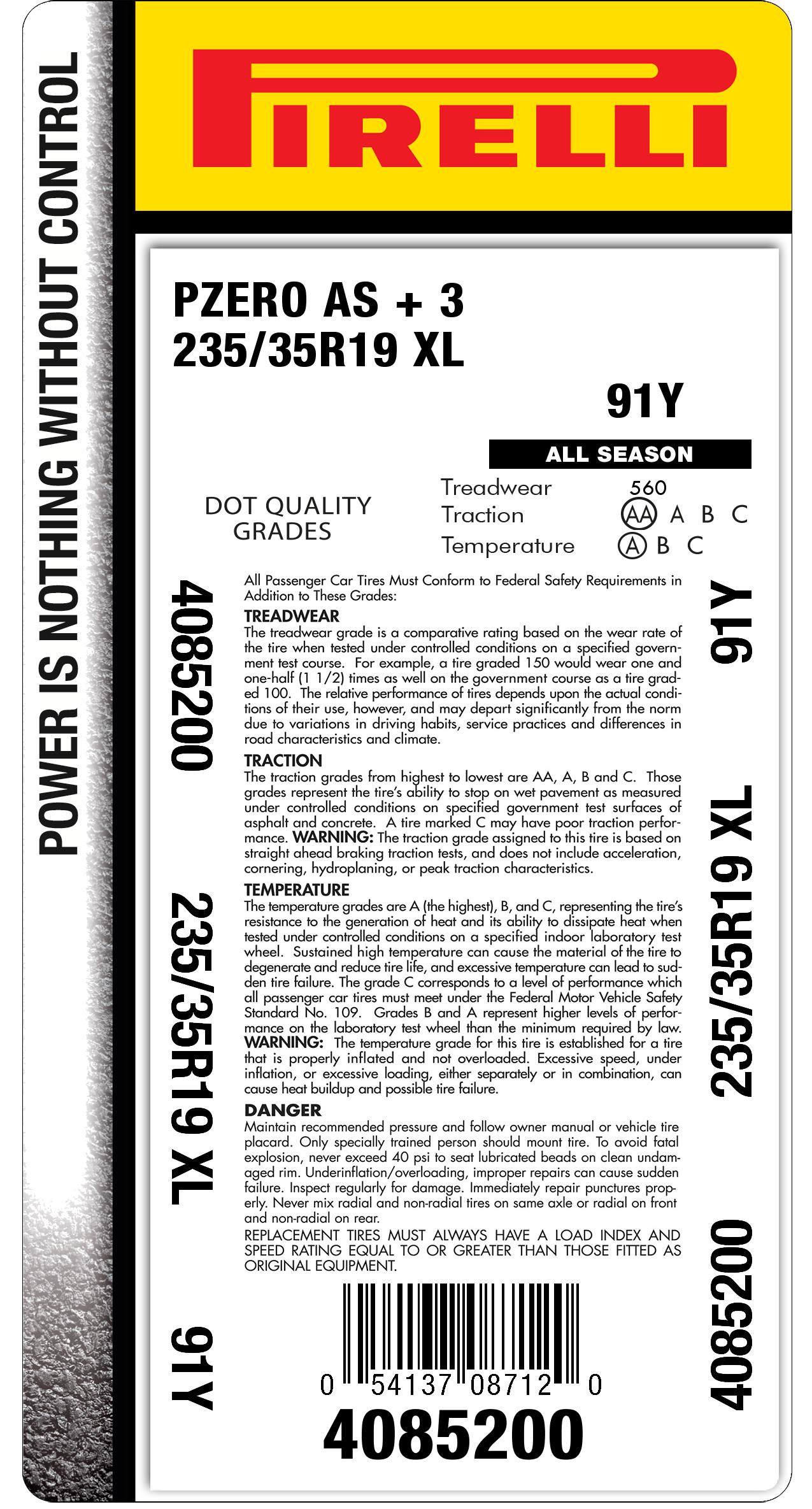 235/35r19 (91Y) tire | Pirelli