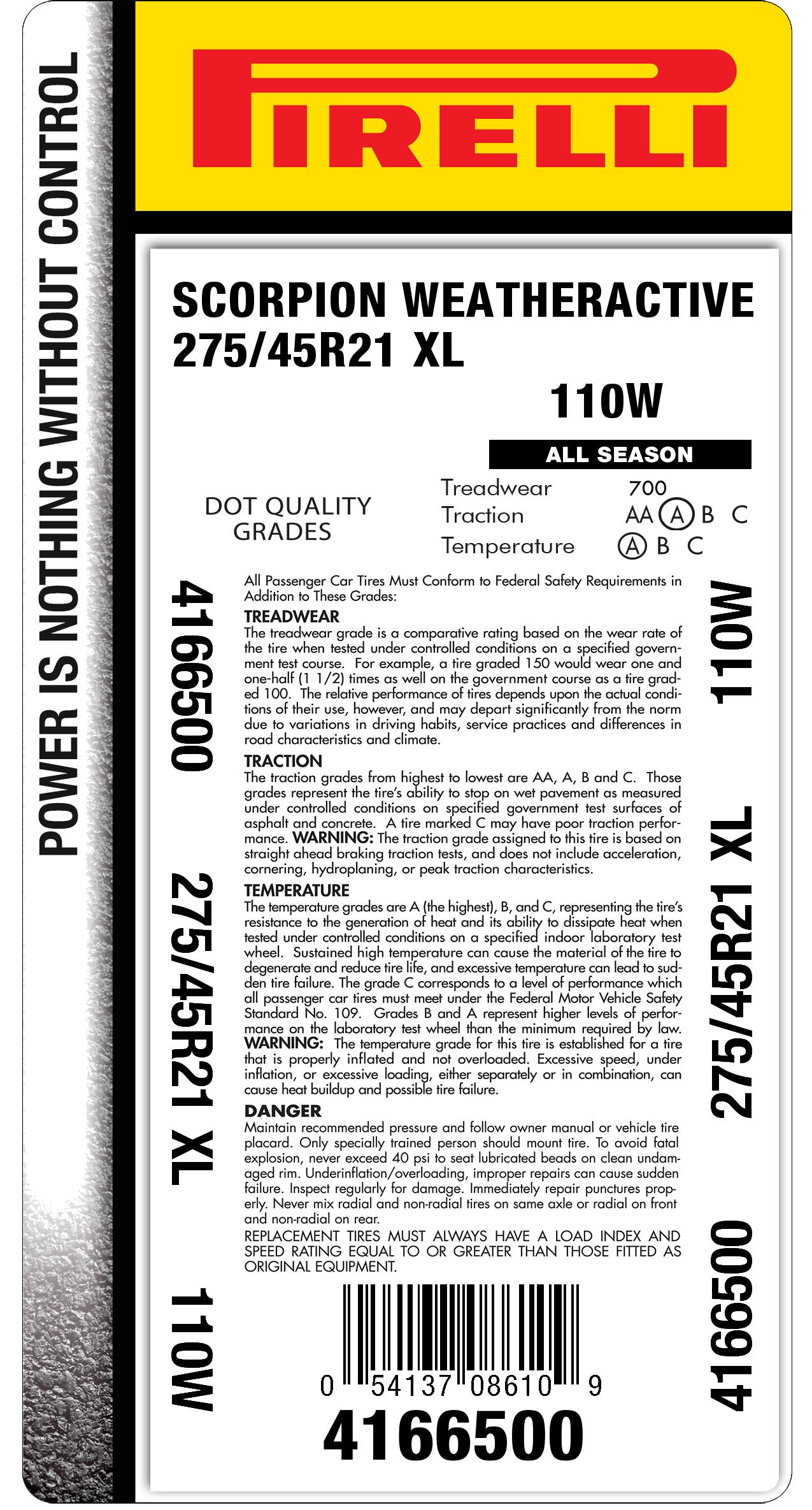 275/45r21 107V tire | Pirelli