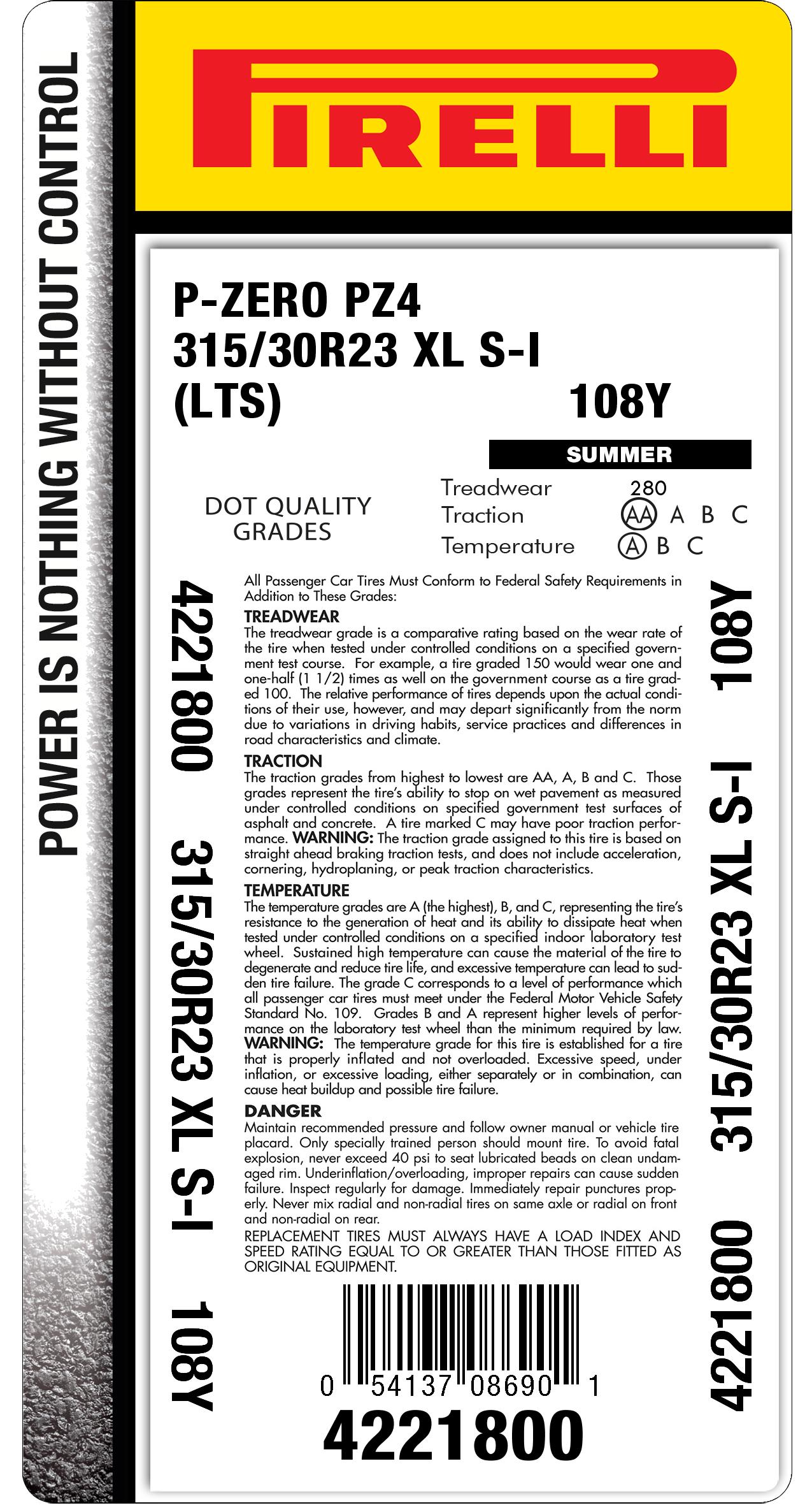 P ZERO™ (PZ4) 315/30R23 111Y XL BMW | Pirelli