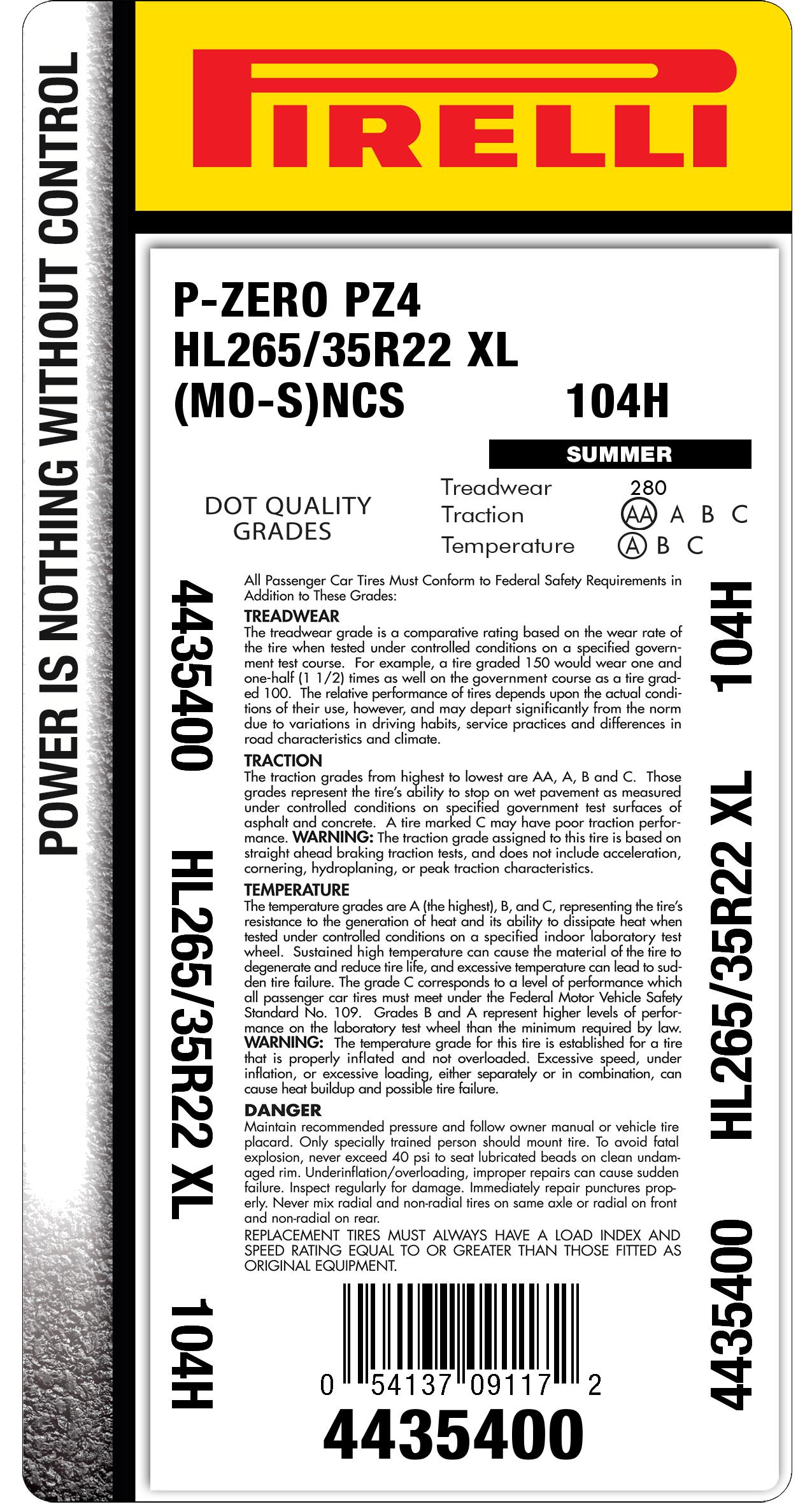 265/35r22 ELECT™ tire | Pirelli