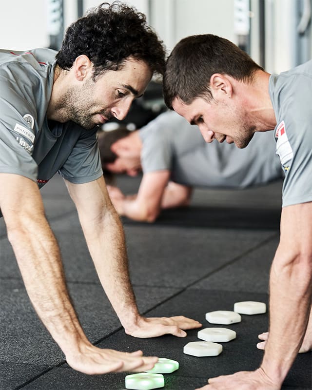 Luna Rossa team during training to prepare for the competition.