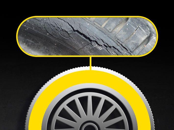 Cracked Tyres